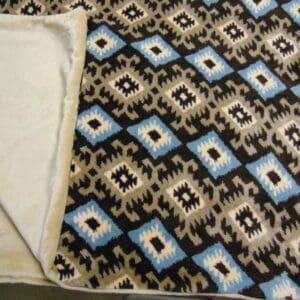 A close up of the fabric on a blanket